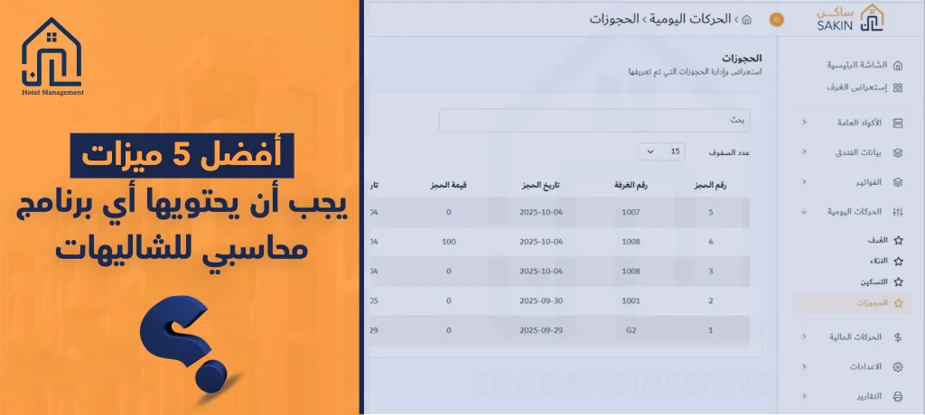 أفضل 5 ميزات يجب أن يحتويها أي برنامج محاسبي للشاليهات